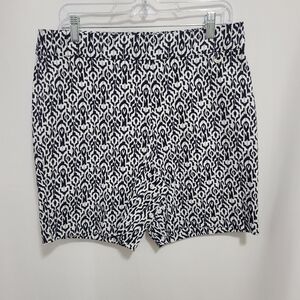 Rafaella Black/White Pattern Shorts, Size 12. New with tags